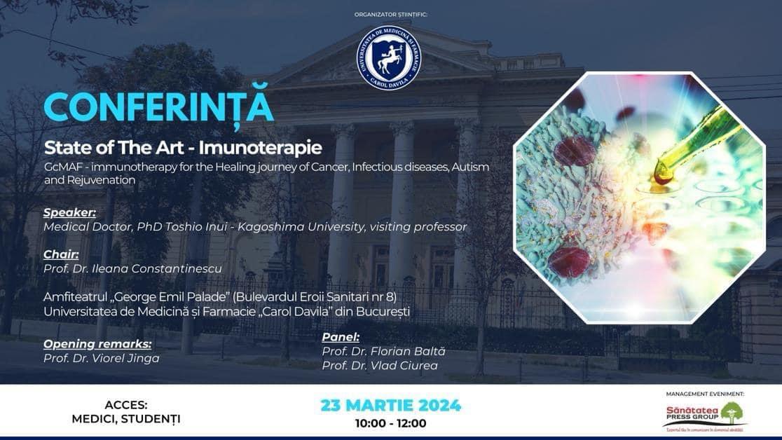 State of the Art – Immunotherapy, held in Romania in March, 2024
