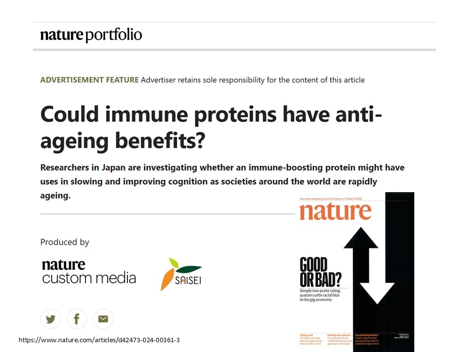 Could immune proteins have anti-ageing benefits?