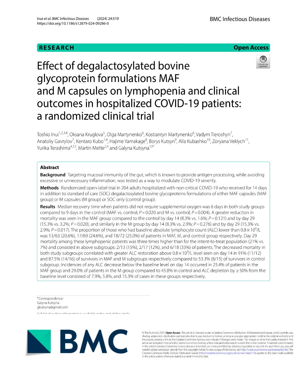 Degalactosylated whey protein suppresses inflammatory responses